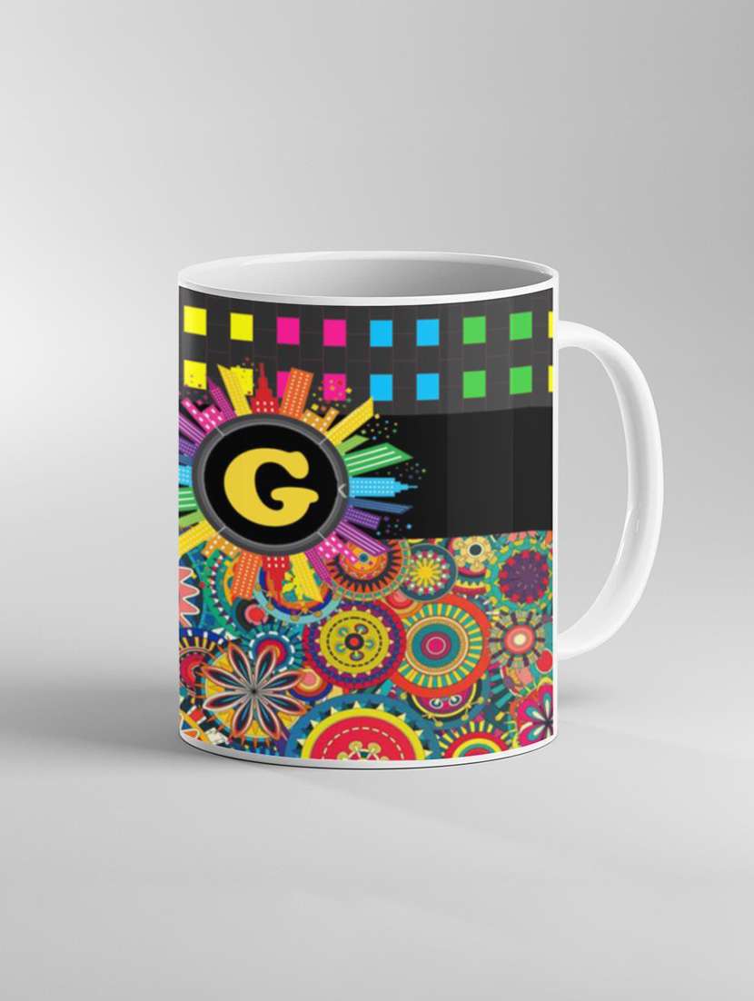 multi coloured printed coffee mug - 19260191 -  Standard Image - 1