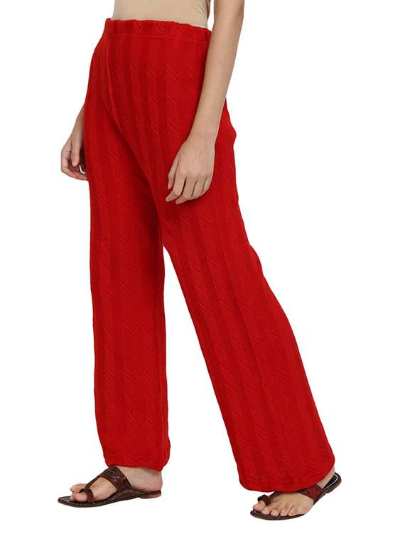 red knitted palazzo - 19260919 -  Standard Image - 1