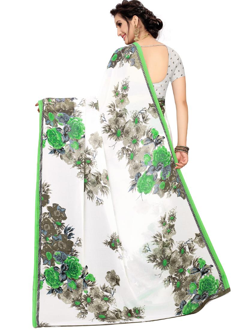 printed bollywood saree with blouse - 19261551 -  Standard Image - 1