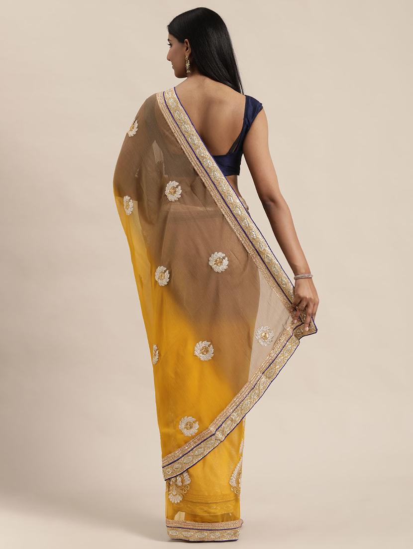 embroidered bollywood saree with blouse - 19262136 - Standard Image - 1