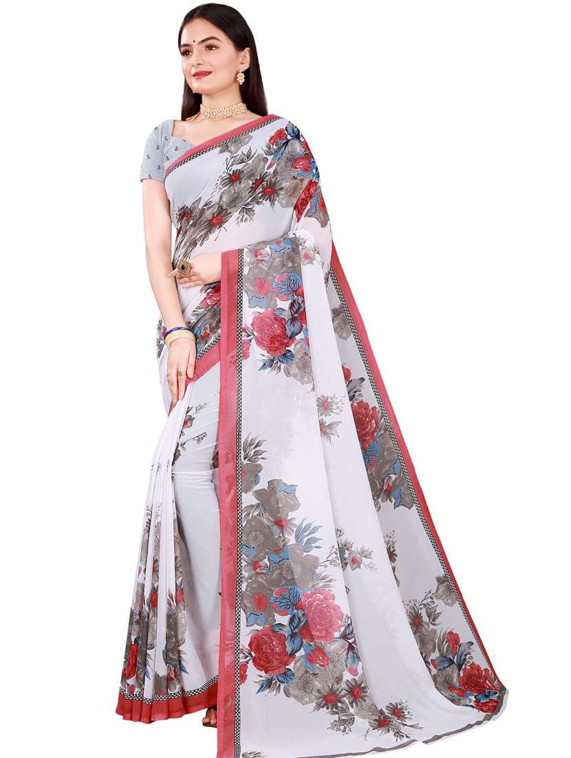 printed bollywood saree with blouse