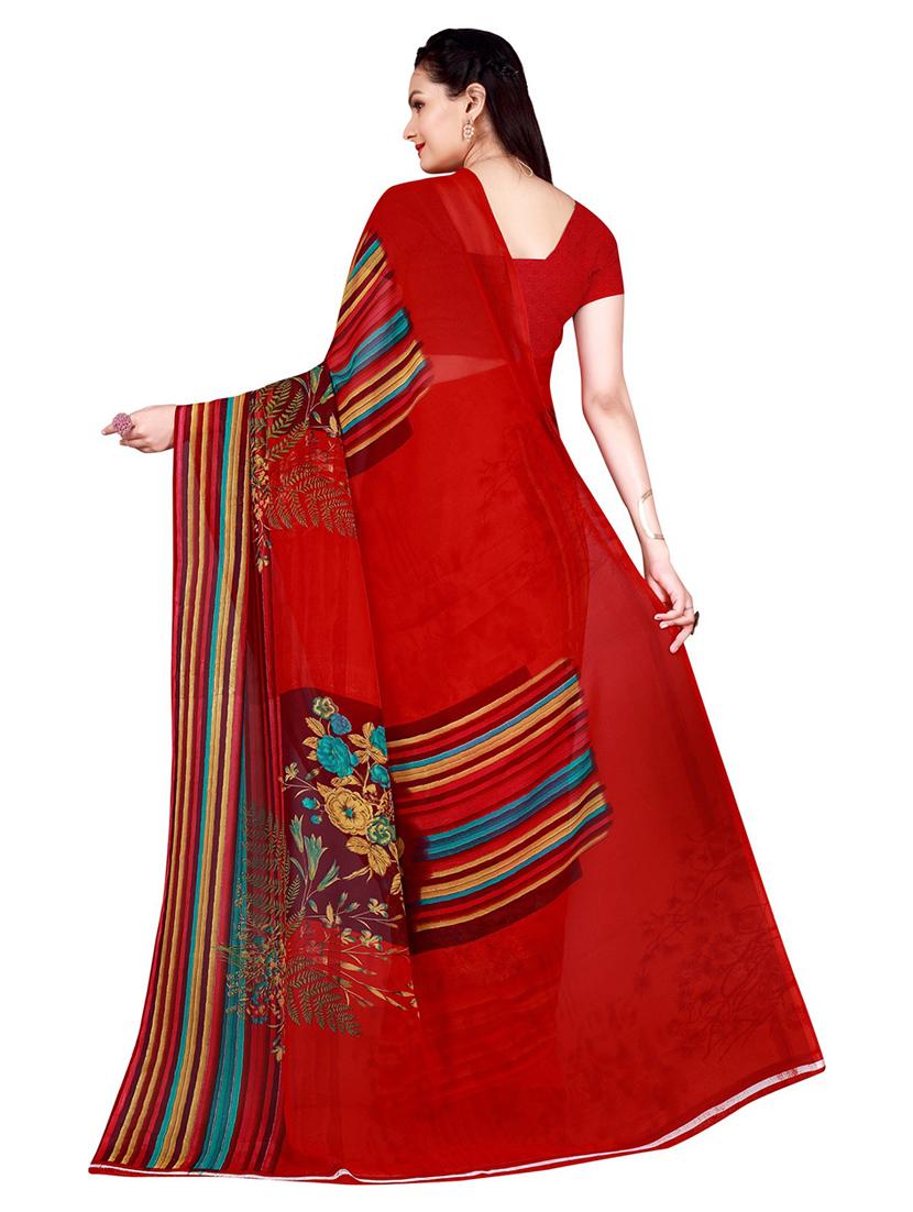 printed bollywood saree with blouse - 19263269 - Standard Image - 1