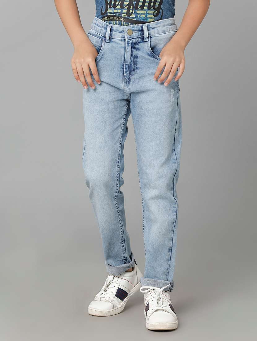 boy's plain slim fit jeans