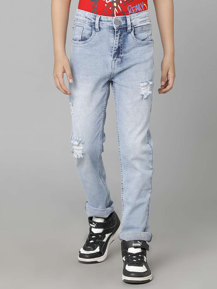 boy's distress slim fit jeans