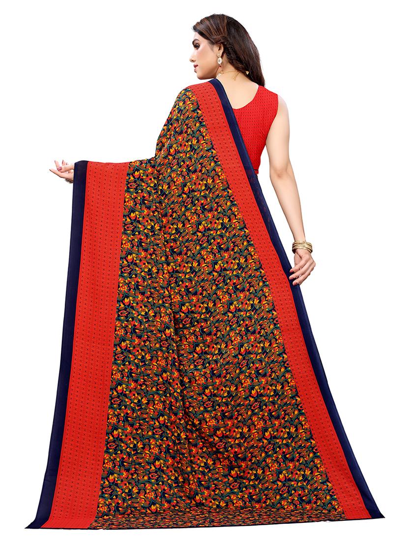 floral printed saree with blouse - 19263533 -  Standard Image - 1