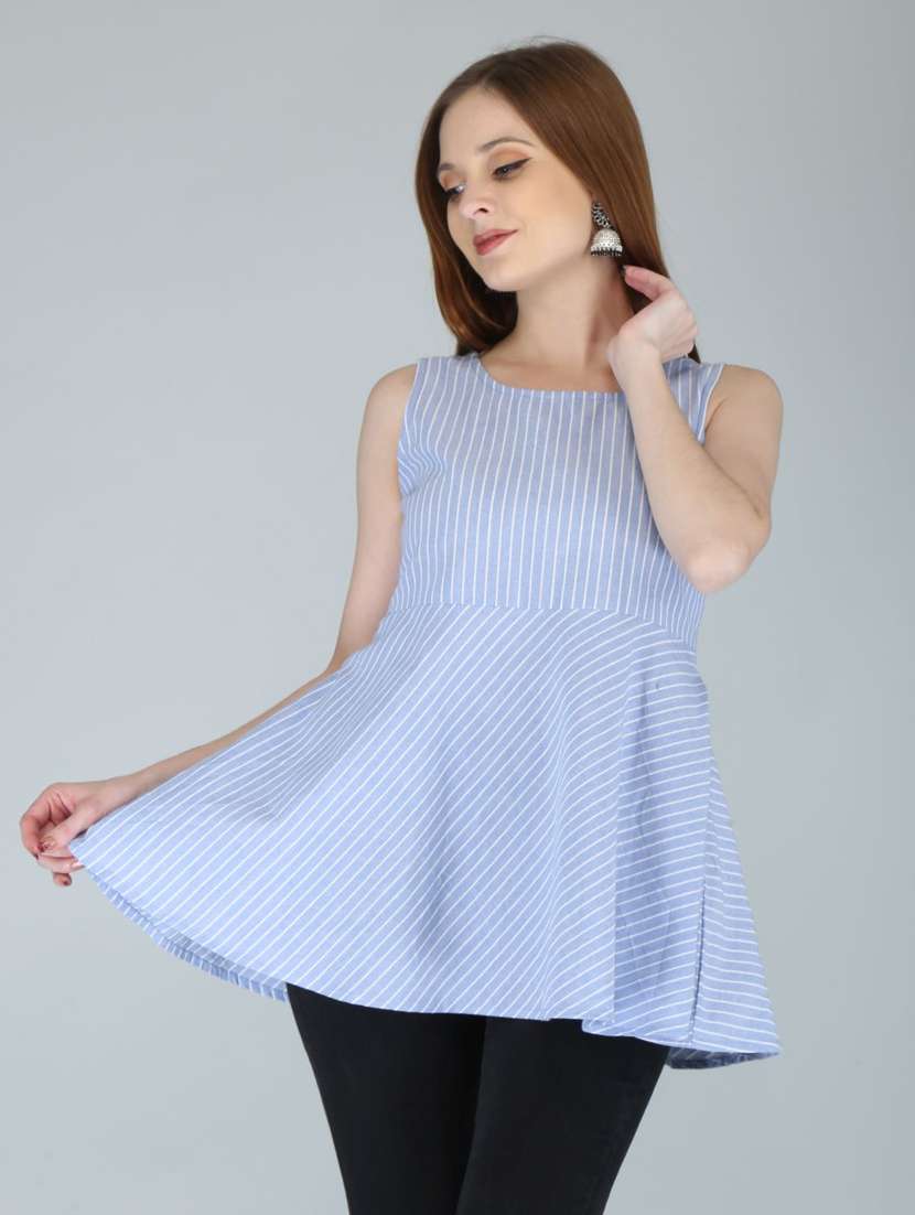 women's a line round neck top - 19264808 -  Zoom Image - 0