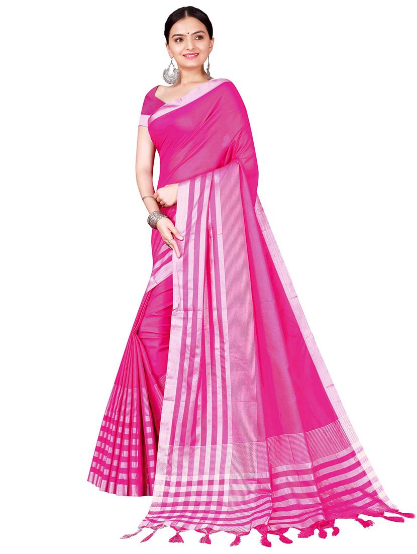 self design woven saree with blouse - 19264991 - Standard Image - 1