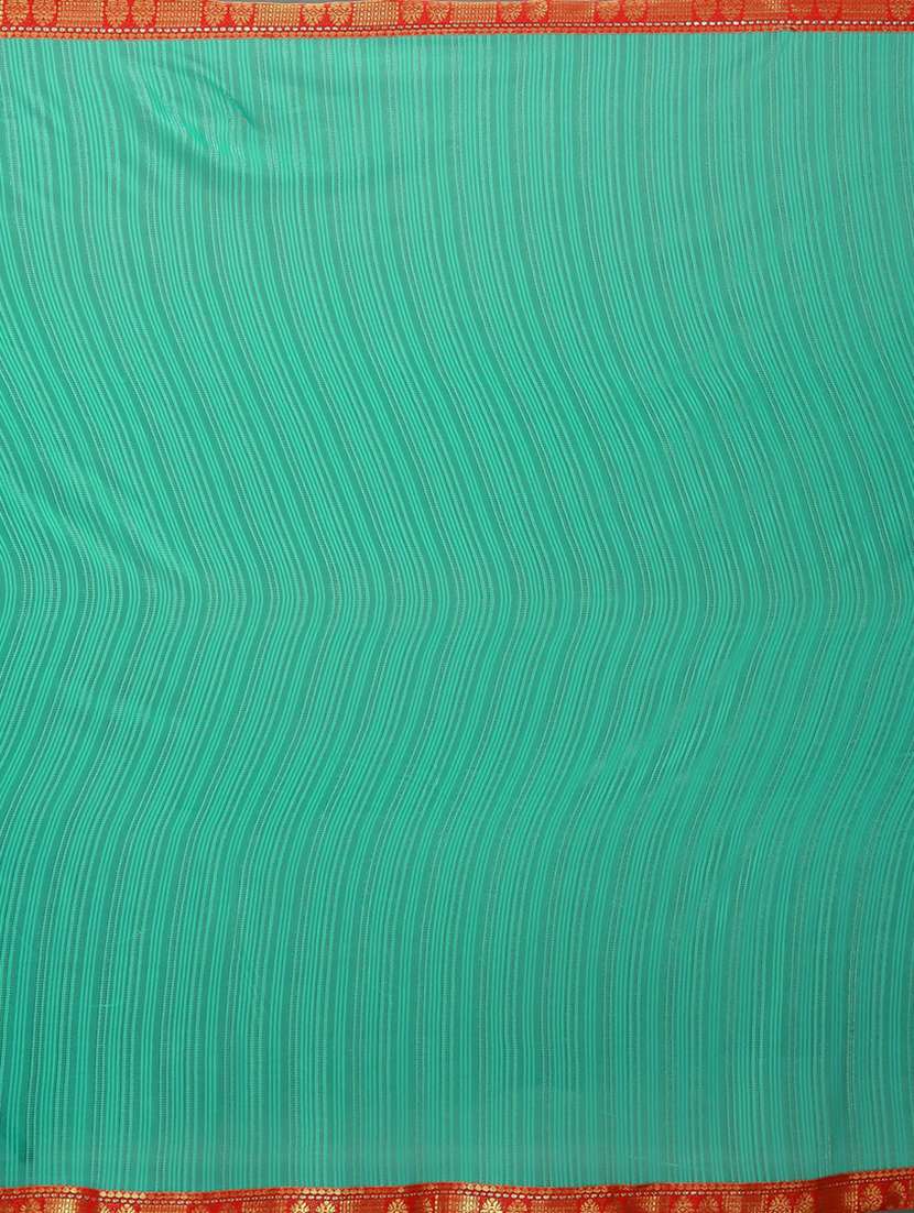 blue stripes solid saree with blouse - 19267612 - Standard Image - 4