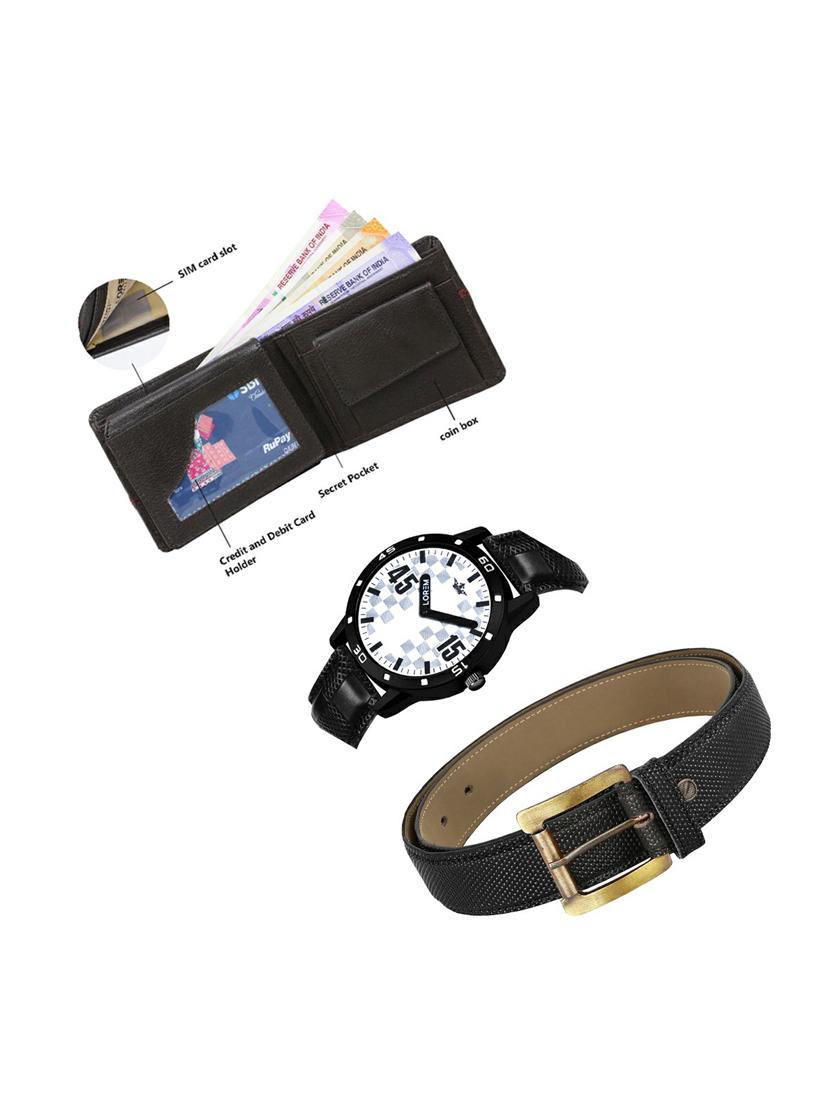 belt, wallet & watch gift combo - 19270341 - Standard Image - 1
