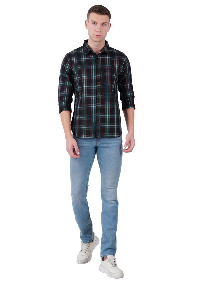 mens checks casual shirt - 19282437 - Standard Image - 4