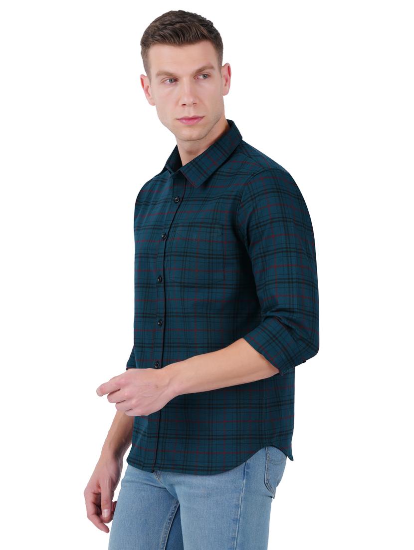 mens checks casual shirt - 19282439 - Standard Image - 1