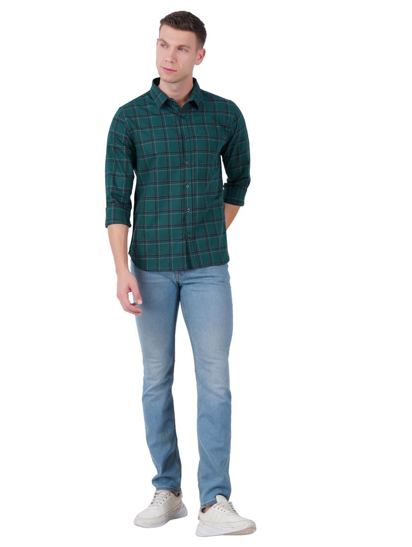 mens checks casual shirt - 19282440 - Standard Image - 4
