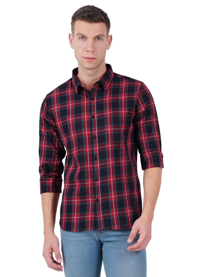 mens checks casual shirt - 19282442 - Zoom Image - 0