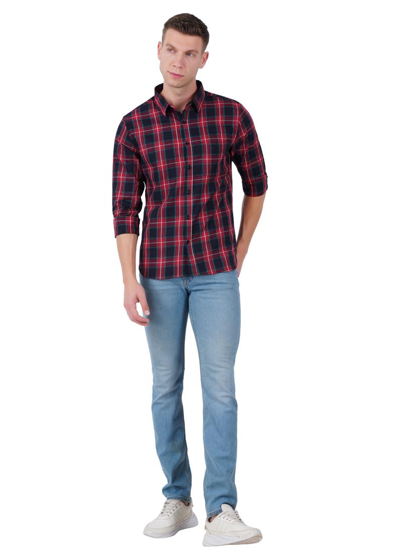 mens checks casual shirt - 19282442 - Standard Image - 4