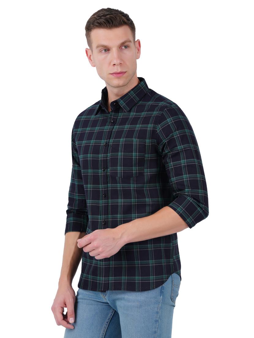 mens checks casual shirt - 19282443 - Standard Image - 1