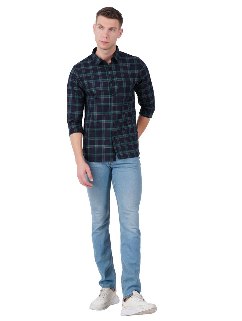 mens checks casual shirt - 19282443 - Standard Image - 4