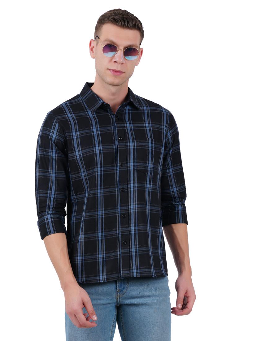 mens checks casual shirt - 19282445 - Standard Image - 1