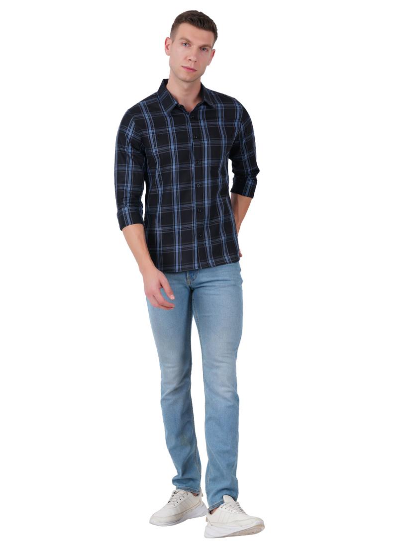 mens checks casual shirt - 19282445 - Standard Image - 4