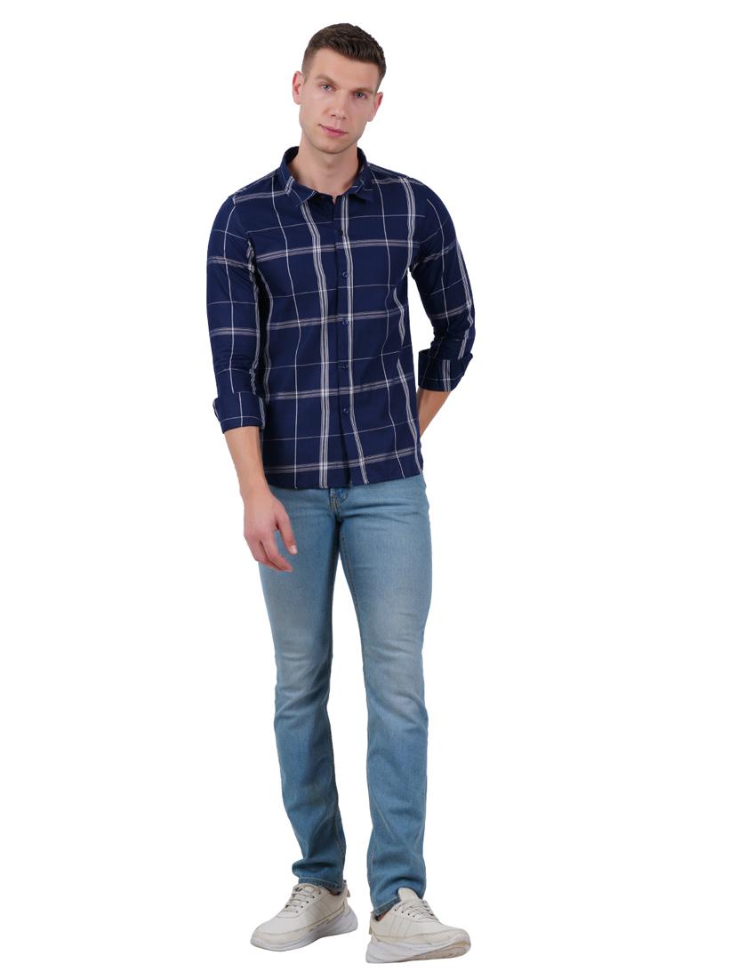 mens checks casual shirt - 19282447 - Standard Image - 4