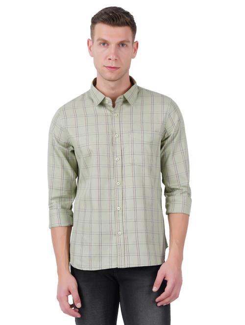 mens checks casual shirt - 19282449 - Standard Image - 0