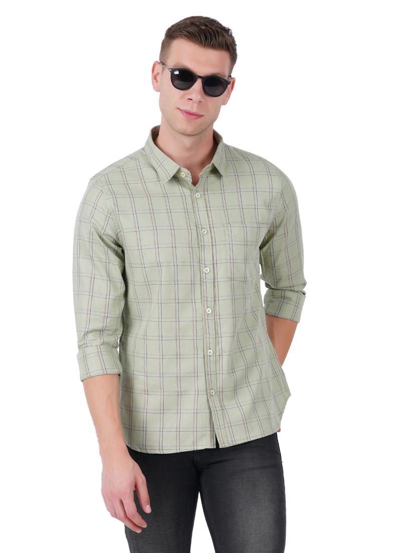 mens checks casual shirt - 19282449 - Standard Image - 1