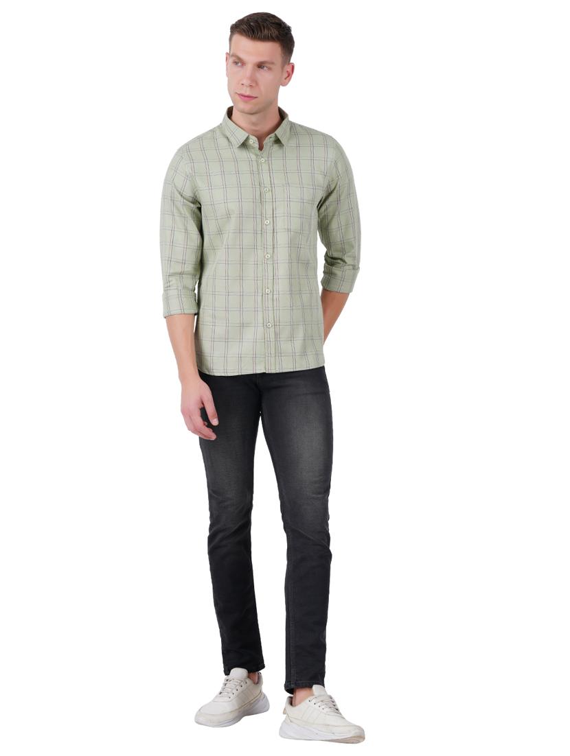 mens checks casual shirt - 19282449 - Standard Image - 4