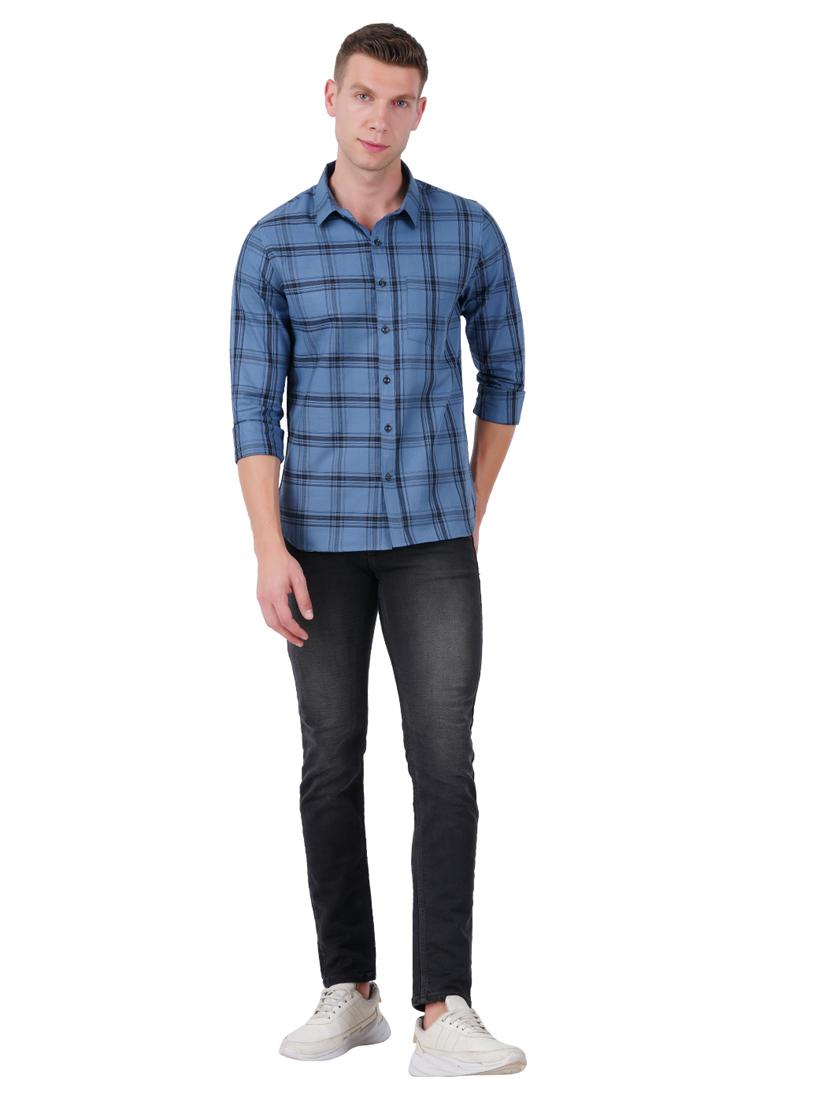 mens checks casual shirt - 19282455 - Standard Image - 4