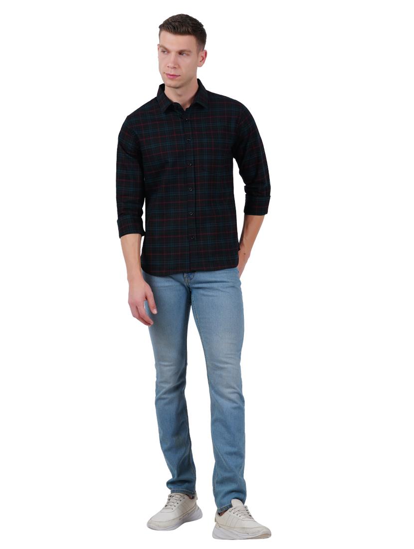 mens checks casual shirt - 19282457 - Standard Image - 4