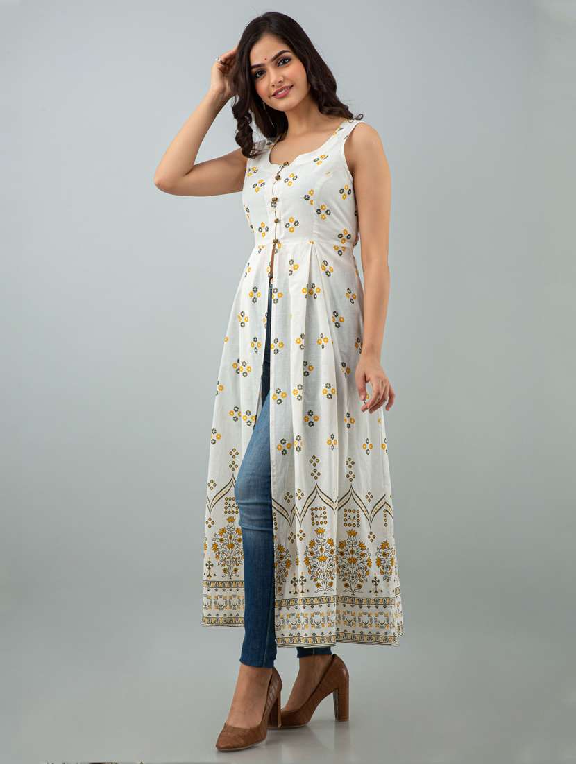 women's front slit kurta - 19283858 -  Standard Image - 1
