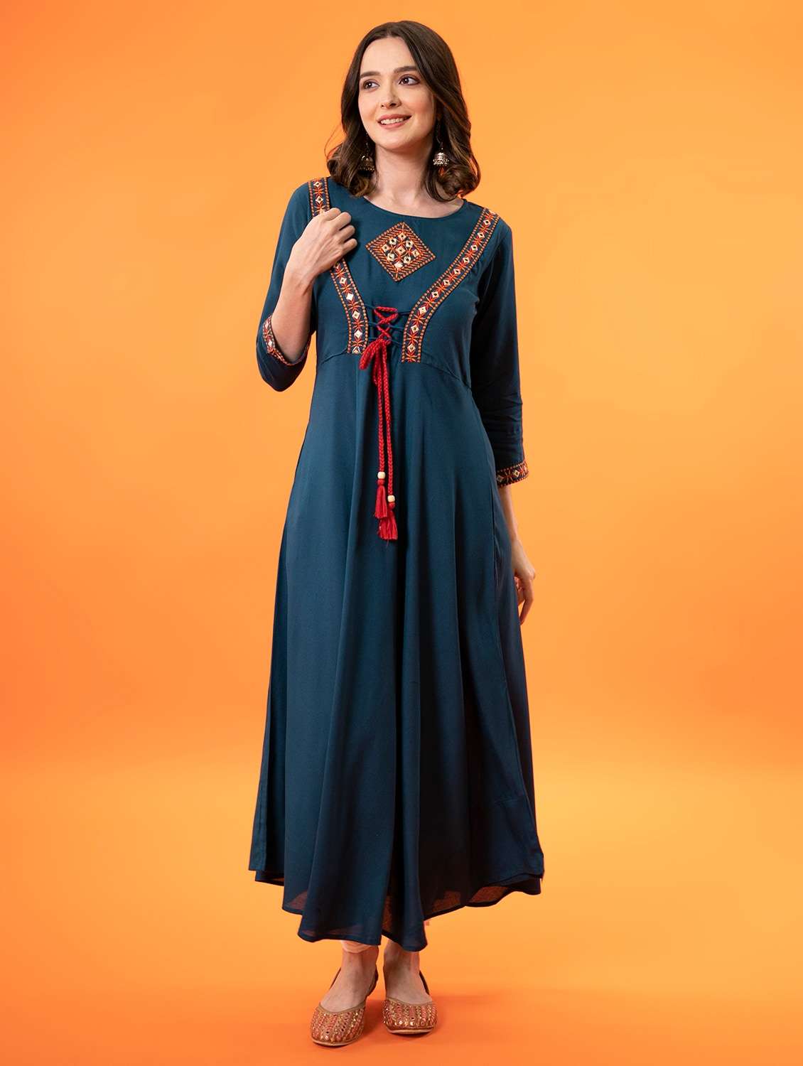 women's flared kurta - 19283859 -  Standard Image - 1