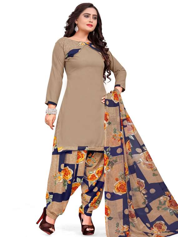 printed unstitched suit set