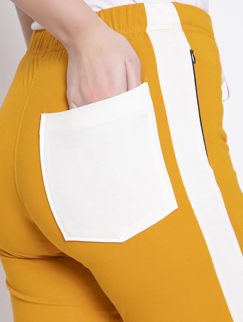 yellow colored blocked jogger - 19285117 - Standard Image - 6