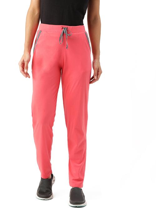 mid rise solid track pant - 19285152 - Standard Image - 0