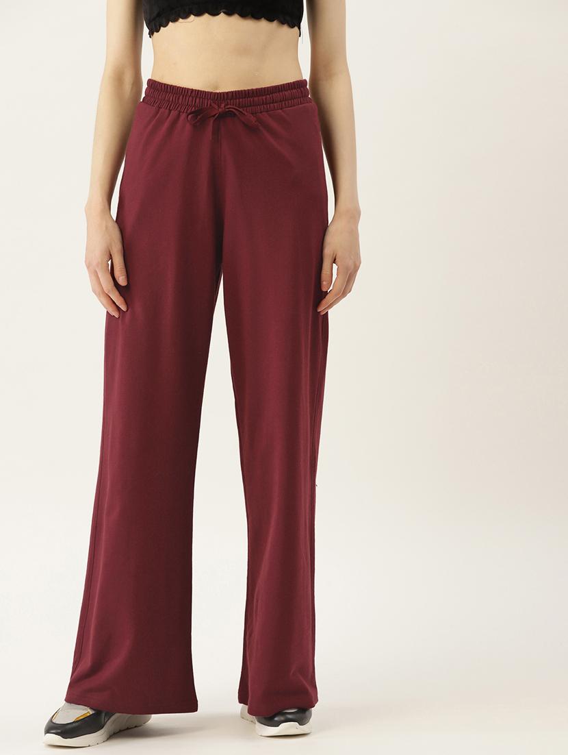 mid rise solid track pant - 19285165 -  Zoom Image - 0