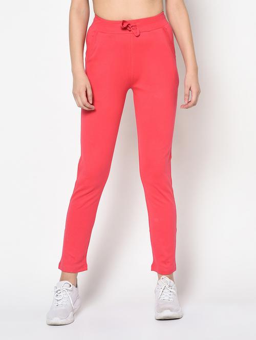 coral cotton blend track pant - 19285179 - Standard Image - 0