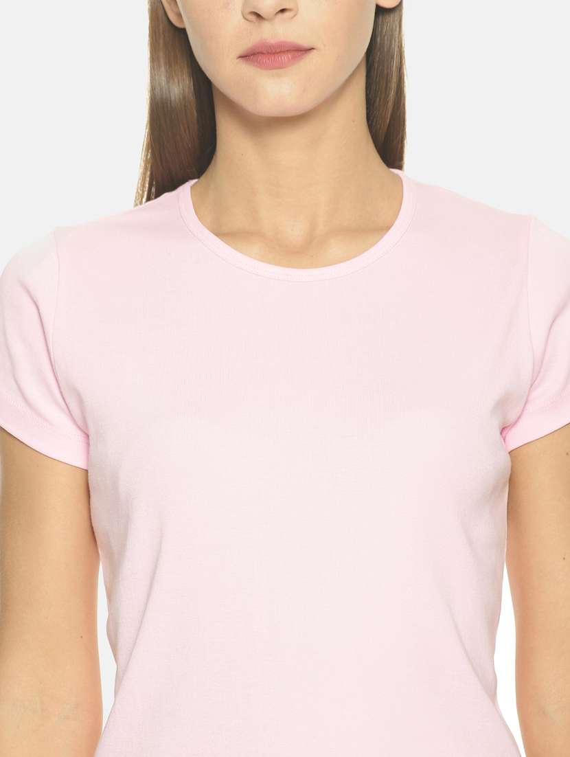 pink cotton blend regular tshirt - 19285213 -  Standard Image - 4