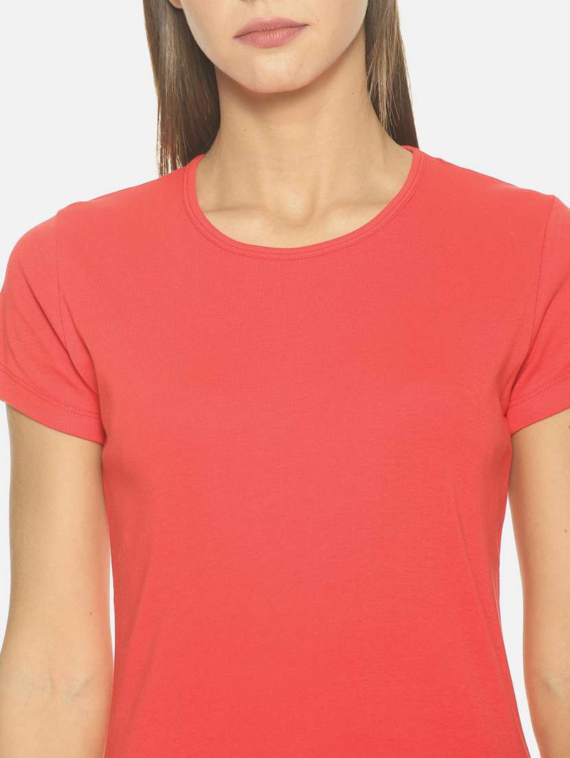 pink cotton blend regular tshirt - 19285218 - Standard Image - 4