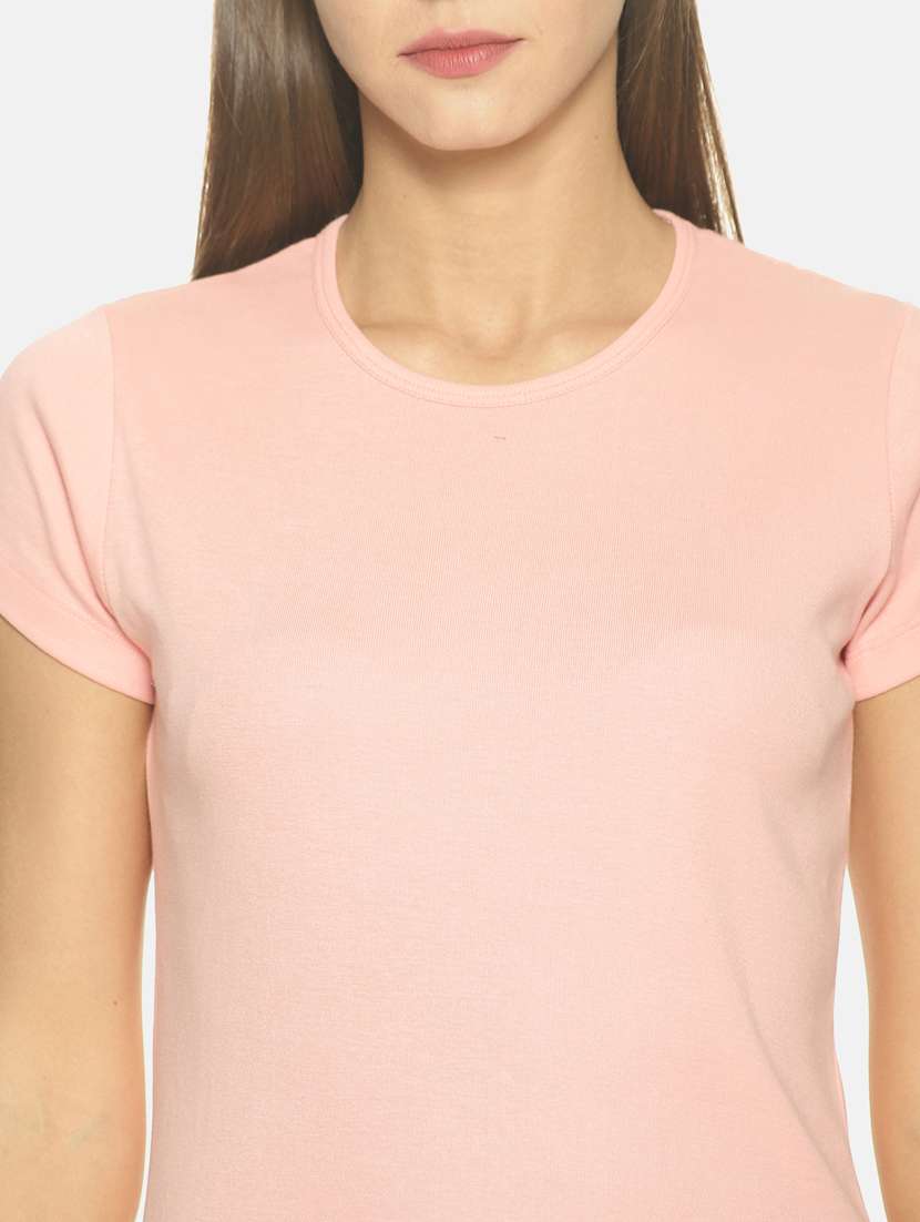 pink cotton blend regular tshirt - 19285219 -  Standard Image - 4