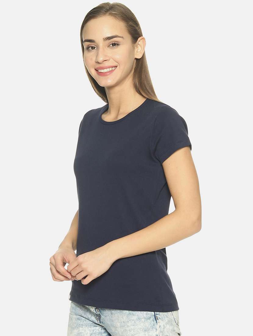 blue cotton blend regular tshirt - 19285220 -  Standard Image - 1