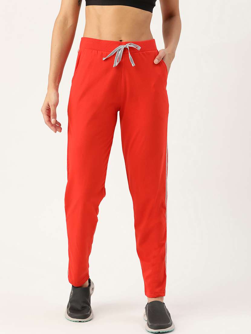 mid rise solid track pant
