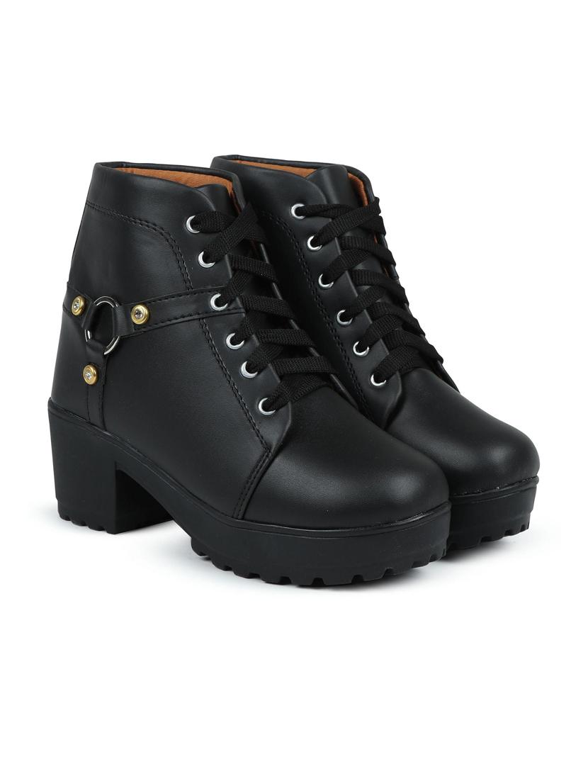 black lace up boot - 19285444 -  Standard Image - 1