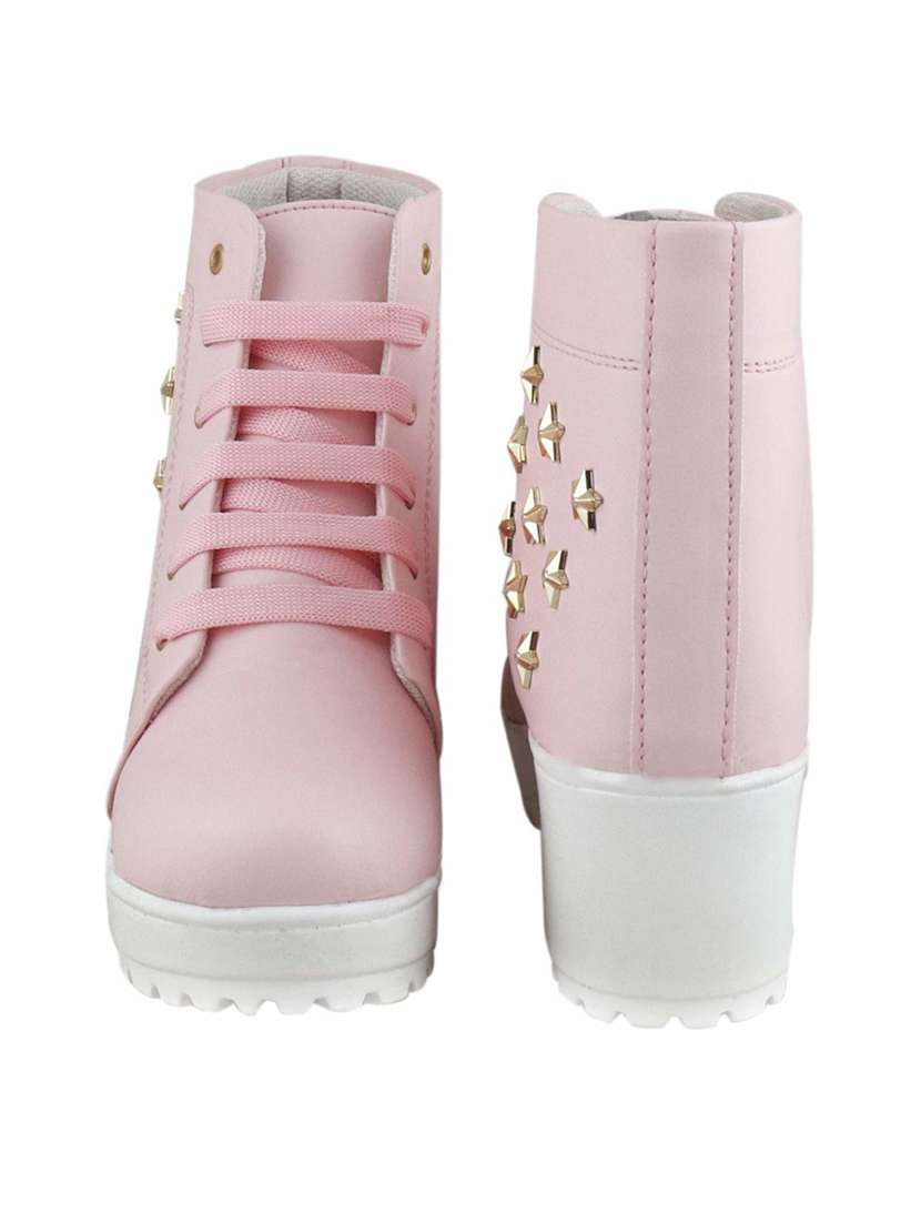 pink lace up boot - 19285450 - Standard Image - 4