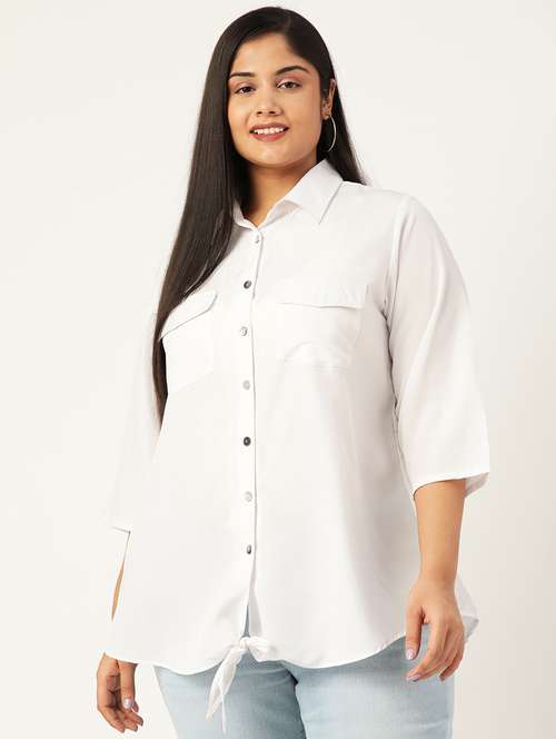 white solid shirt - 19286143 -  Standard Image - 0