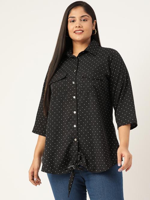 black printed shirt - 19286146 - Standard Image - 0