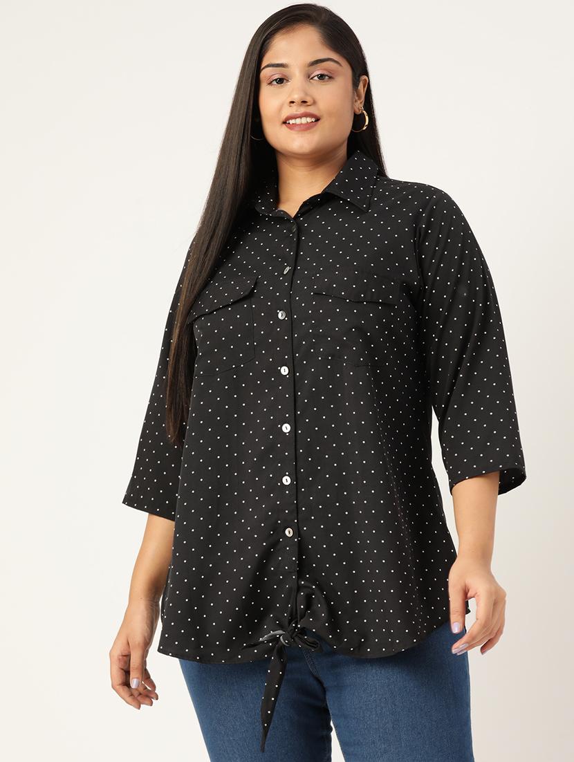 black printed shirt - 19286146 - Zoom Image - 0