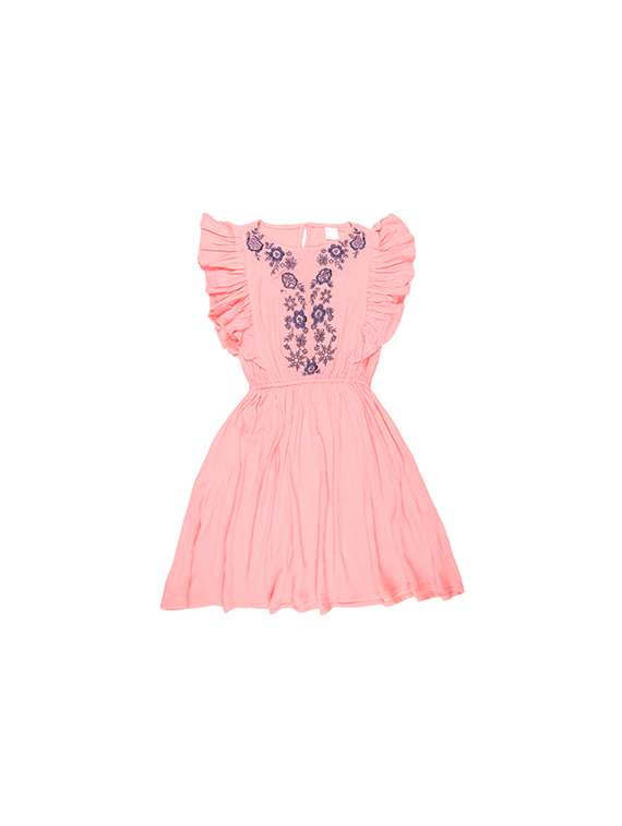 girls round neck sleeveless frock