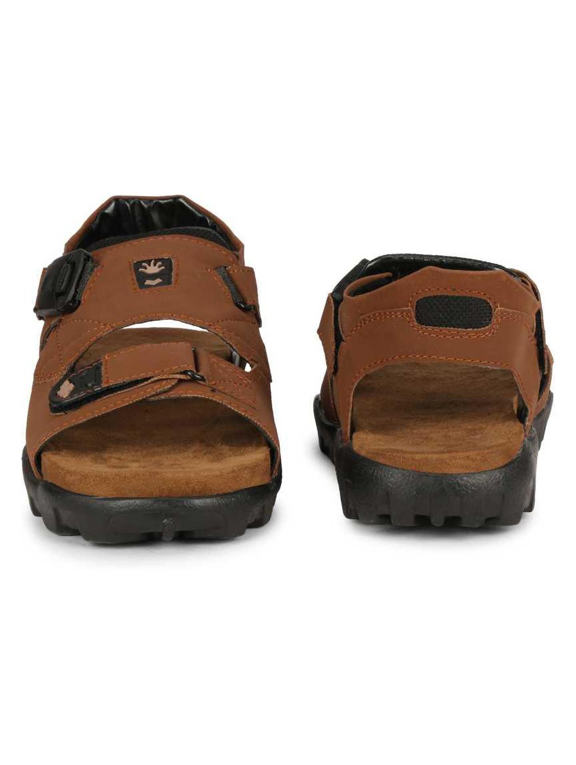 tan solid sandal - 19286972 - Standard Image - 4