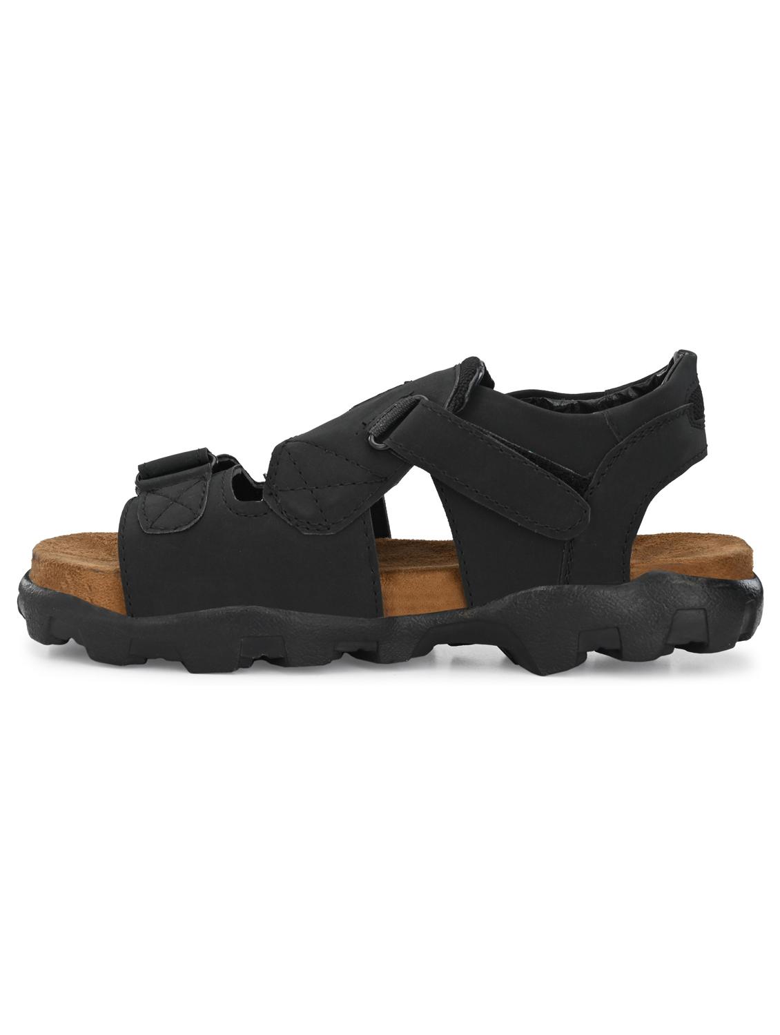 black solid sandal - 19286975 - Standard Image - 4