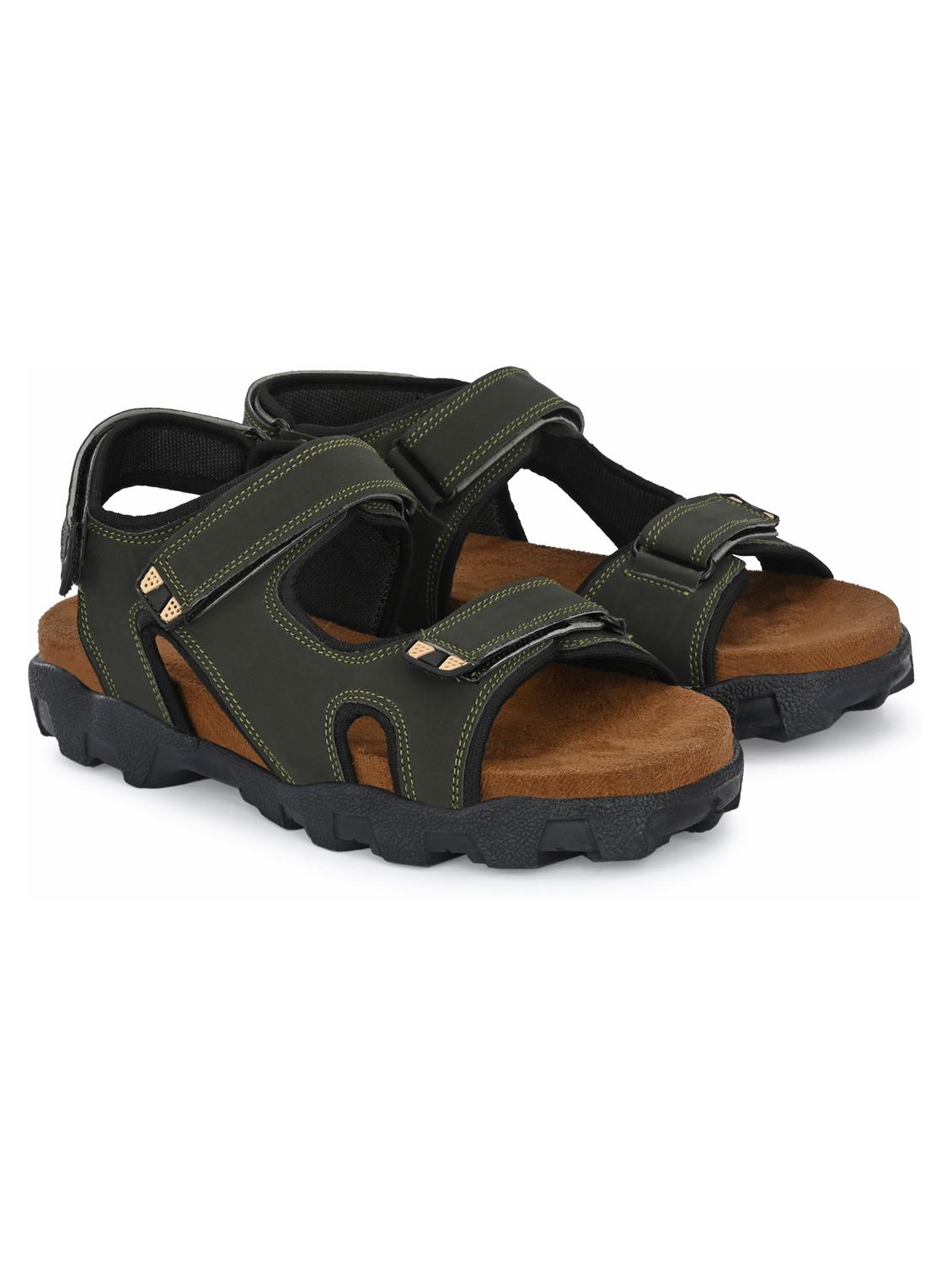 green solid sandal - 19287265 - Standard Image - 1