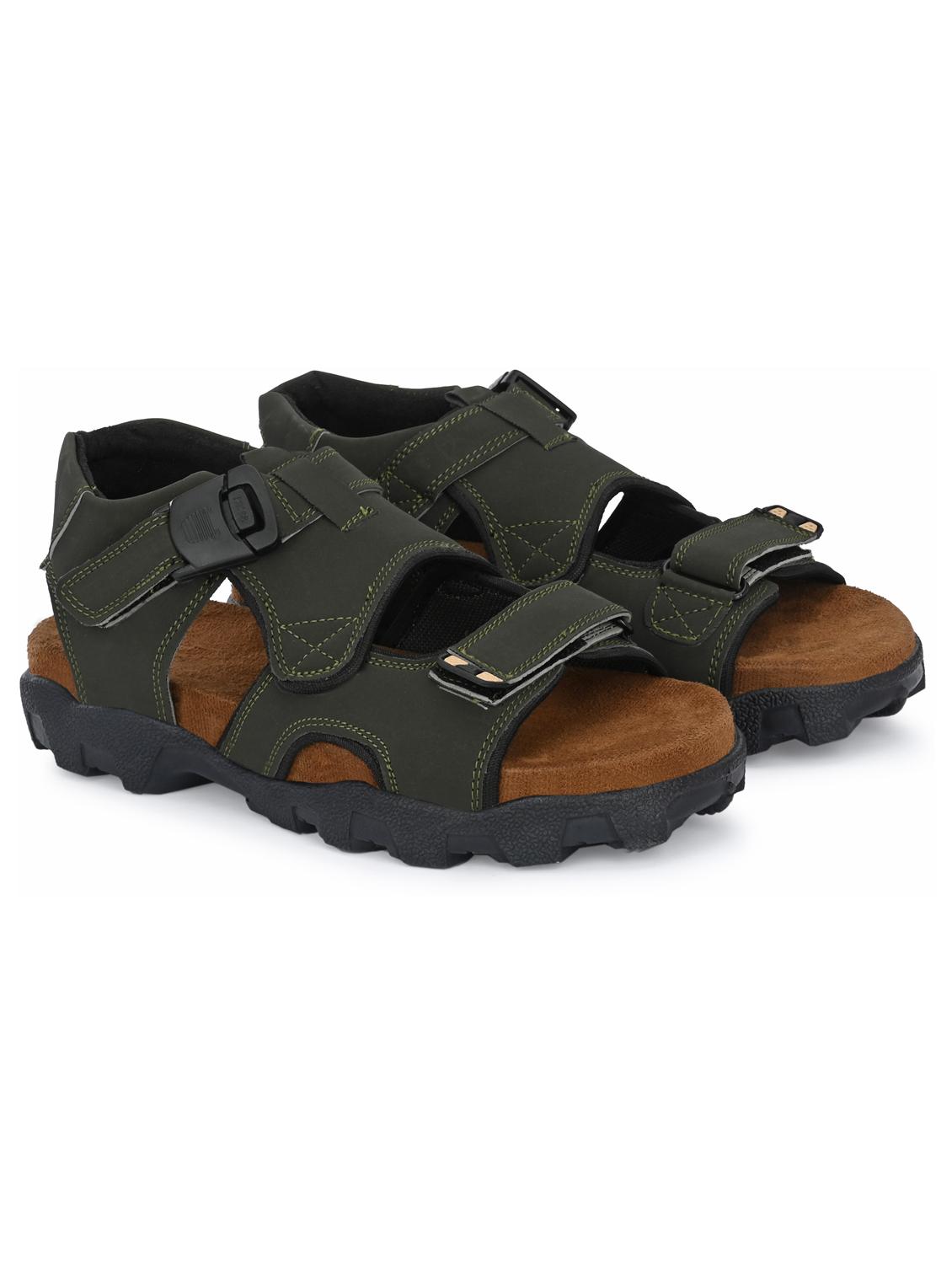 green solid sandal - 19287267 - Standard Image - 1